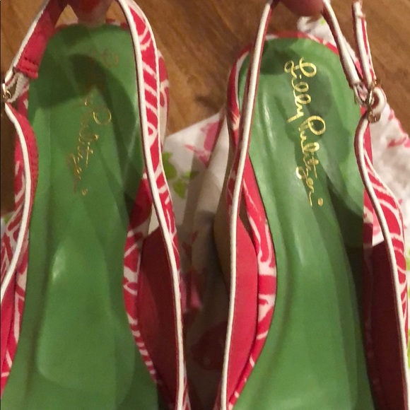 Lilly Pulitzer pink/white espadrille size 10 - Picture 6 of 9